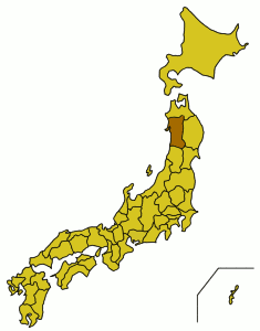 Расположение префектуры Акита