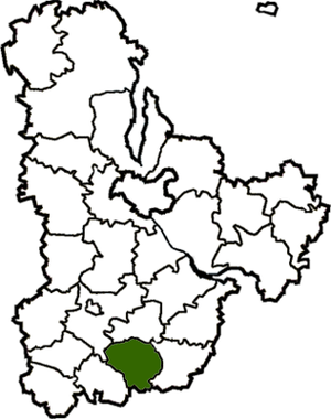 Таращанский район на карте