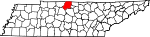 State map highlighting Sumner County