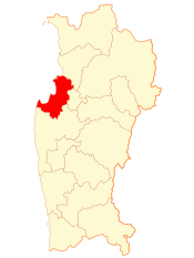 Map of Coquimbo commune in the Coquimbo Region