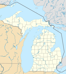 Map showing the location of North Higgins Lake State Park