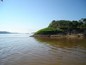 On the left Madeira River, on the right Abunã River, in the middle the northernmost point of Bolivia (see the flag), in the border Brazil-Bolivia