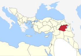 Location of Diyâr-ı Bekr Vilayet