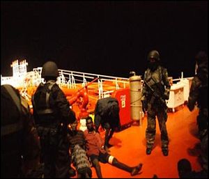 Malaysian Commandos Securing The Somali Pirates.jpg