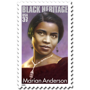 Мариан Андерсон на почтовой марке