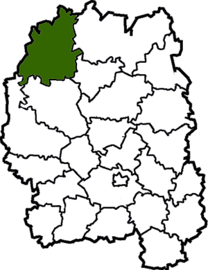 Олевский район на карте