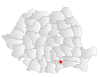 Карта Румынии с выделенным Бухарестом