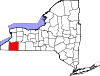 Округ Катарогас на карте штата.