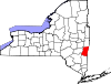 Округ Колумбия на карте штата.