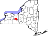 Округ Йейтс на карте штата.