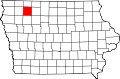 Округ Клей на карте штата.
