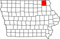 Округ Уиннешик на карте штата.