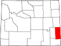 Округ Гошен на карте штата.