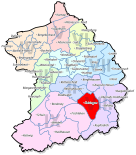 Расположение Хайзингена на карте Эссена