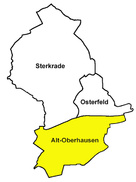Расположение Альт-Оберхаузена на карте Оберхаузена