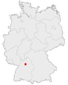 Местоположение Бибераха в Германии