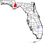 Округ Либерти на карте штата.