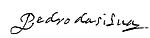 Подпись П. да Сильвына брачном договоре 1677 года[1]