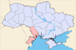 Одесса на карте страны
