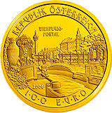 2006 Austria 100 Euro River Wien Gate back.jpg
