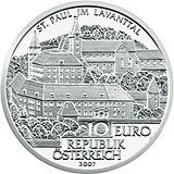 2007 Austria 10 Euro St Paul im Lavanttal front.jpg