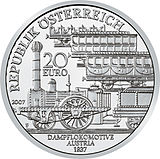 2007 Austria 20 Euro Empirior Ferdinand's North Railway front.jpg