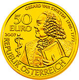 2007 Austria 50 Euro Gerard van Swieten front.jpg