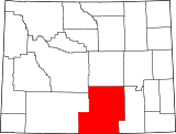 Map of Wyoming highlighting Carbon County.svg
