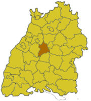 Бёблинген (район) на карте