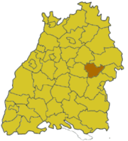 Гёппинген (район) на карте