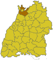 Рейн-Неккар (район) на карте