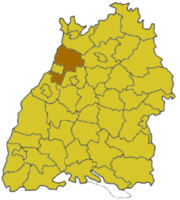 Карлсруэ (район) на карте