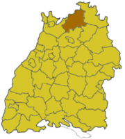 Неккар-Оденвальд (район) на карте
