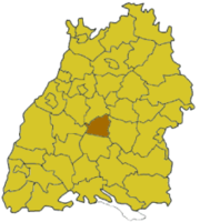 Тюбинген (район) на карте