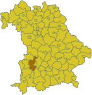 Аугсбург (район) на карте