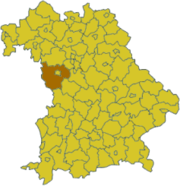 Ансбах (район) на карте