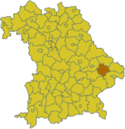 Деггендорф (район) на карте