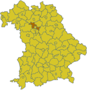 Эрланген-Хёхштадт (район) на карте