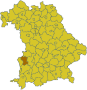 Гюнцбург (район) на карте