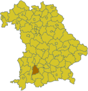 Ландсберг-на-Лехе (район) на карте
