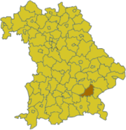 Мюльдорф-на-Инне (район) на карте
