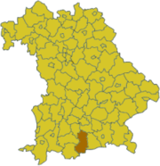 Бад-Тёльц-Вольфратсхаузен (район) на карте