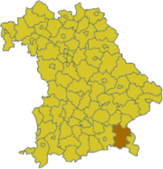 Траунштайн (район) на карте