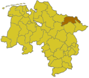 Люнебург (район) на карте