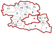 Филлах (округ) на карте