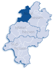 Вальдек-Франкенберг (район) на карте