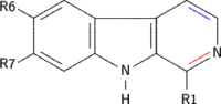 Substituted beta-carbolines (structural formula)