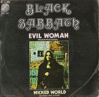 Обложка сингла «Evil Woman» (Black Sabbath, 1969)