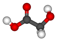 Гликолевая кислота: вид молекулы