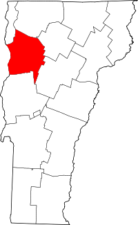 Округ Читтенден на карте